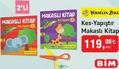 YÜKSELEN ZEKA KES-YAPIŞTIR MAKASLI KİTAP 2'Lİ